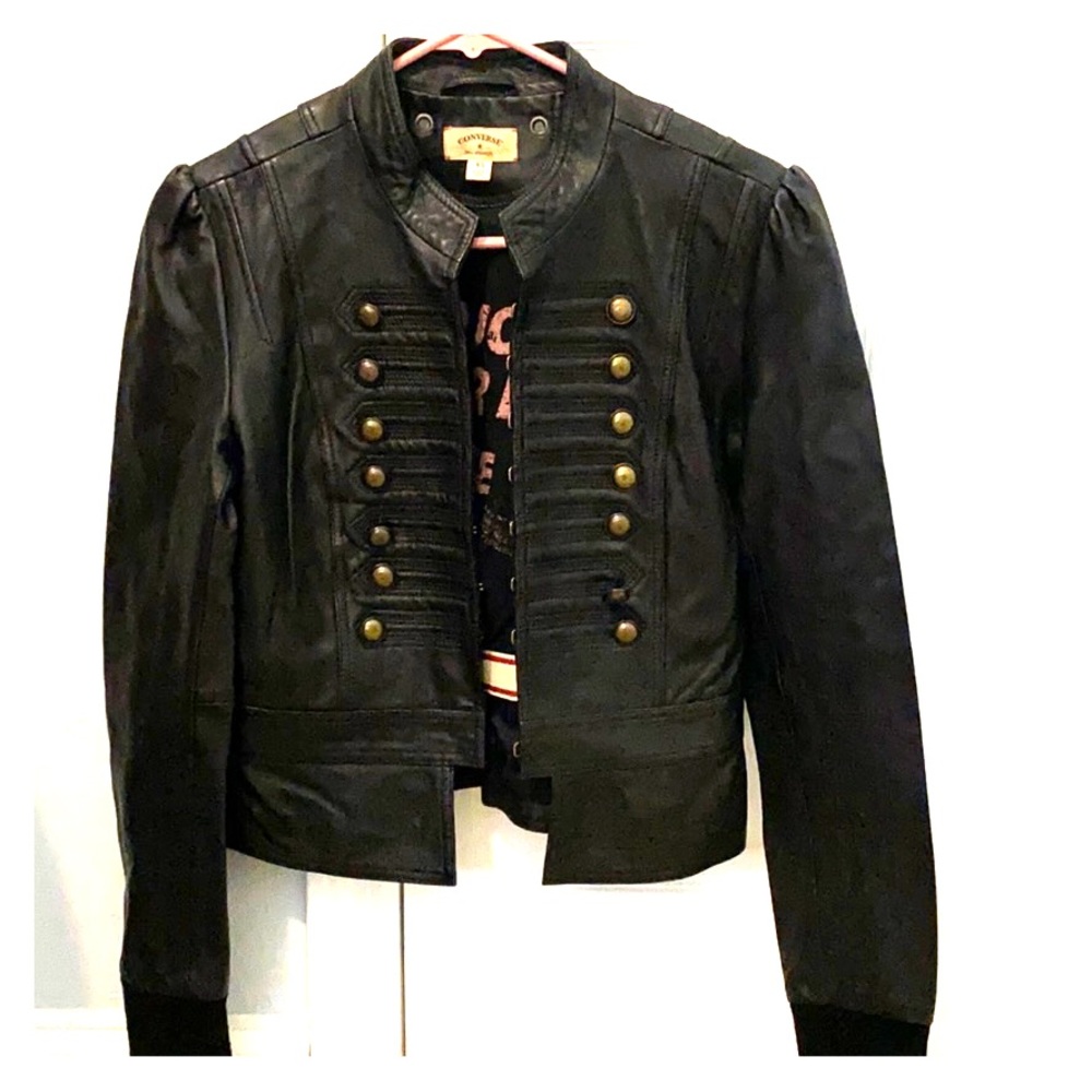 John Varvatos for Converse plush leather jacket